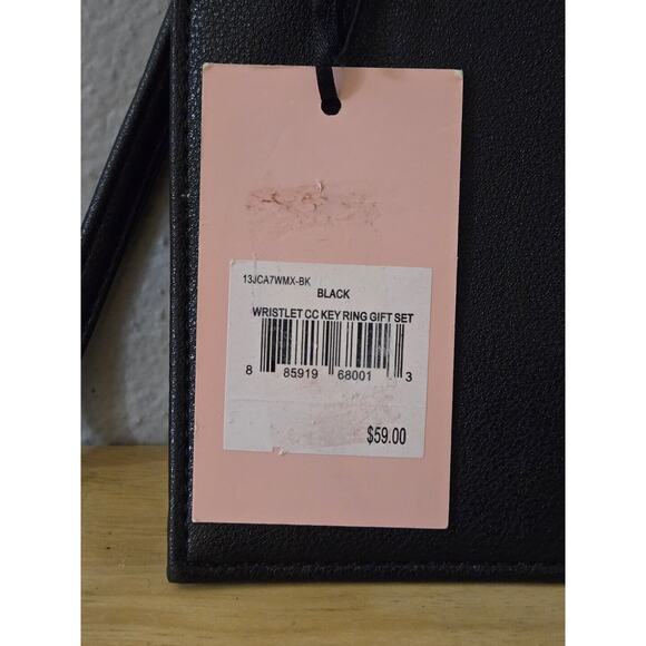 Juicy Couture Black Pebbled Faux Leather Wristlet - Picture 4 of 6